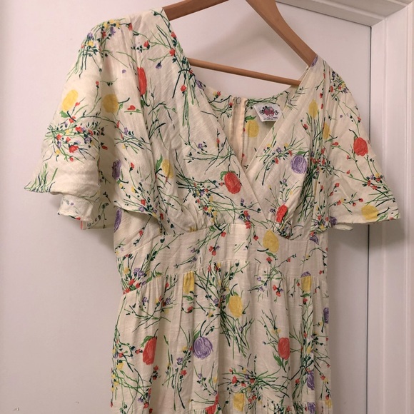 RARE VINTAGE LANZ GARDEN PARTY FLORAL MAXI DRESS - Picture 2 of 9